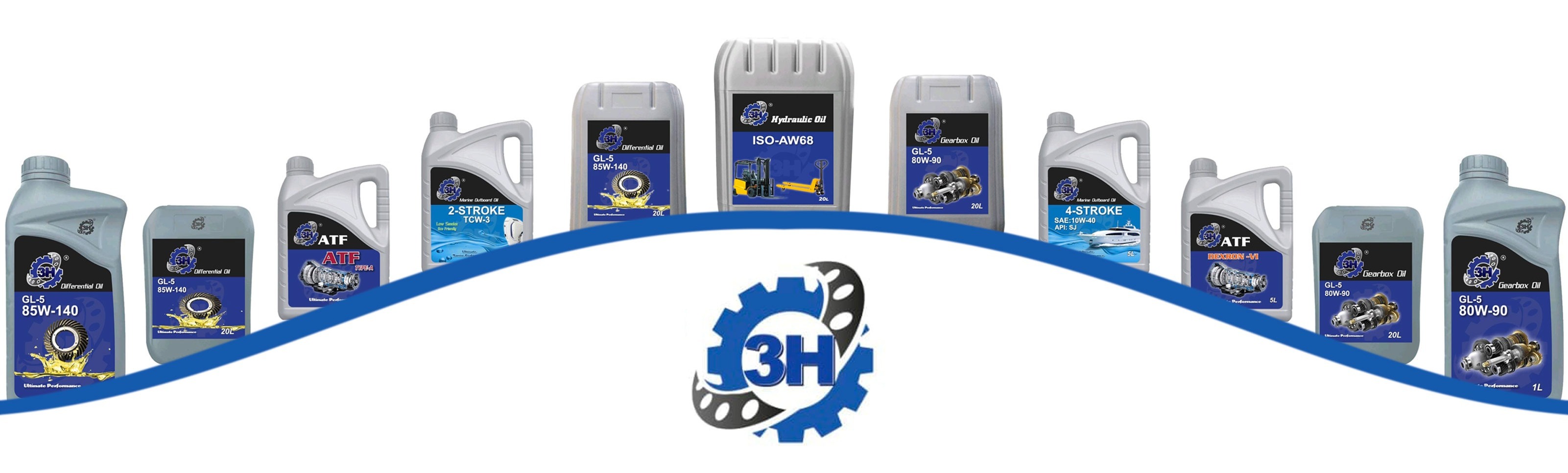 HHH is an authorized distributor for 3H brand products such as:  Automotive lubricants, manual gearbox oil, differential oil, automatic transmission fluid,  Dexron3, Dexron3 fully synthetic, Dexron4 CVT oils, DCT and DSG oils